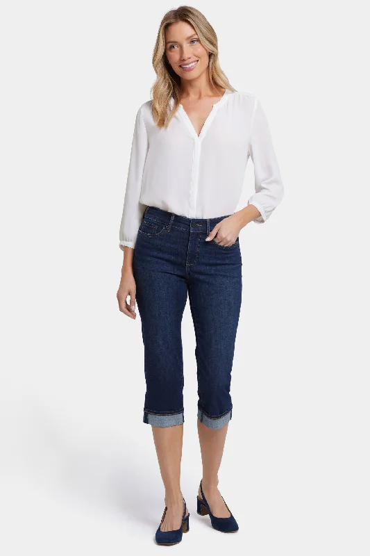 Marilyn Straight Crop Jeans - Northbridge Fashionable Raw Edge Jeans