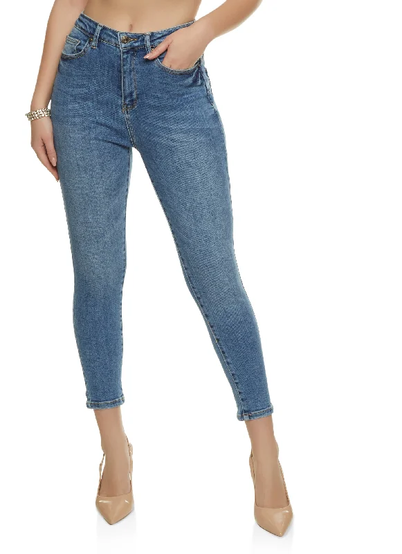 WAX Whiskered Cropped Skinny Jeans Stylish Relaxed Fit Skinny Jeans