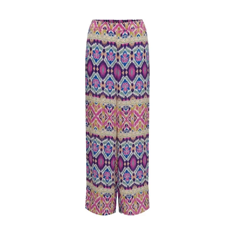 Multicolor Recycled Polyester Jeans & Pant Fashionable Button-Front Jeans