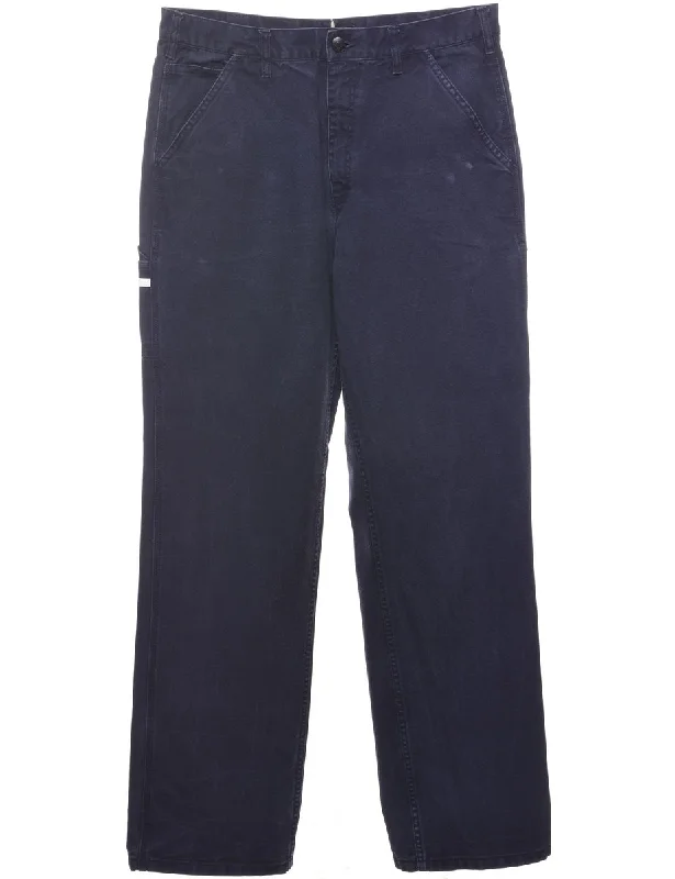 Navy Workwear Jeans - W34 L35 Classic Slim Fit Jeans