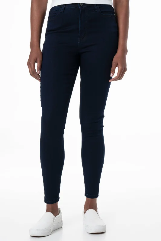 Rf09 Hi-Waisted Skinny Jeans _ 148251 _ Dark Wash Cozy Stretch High-Waist Jeans