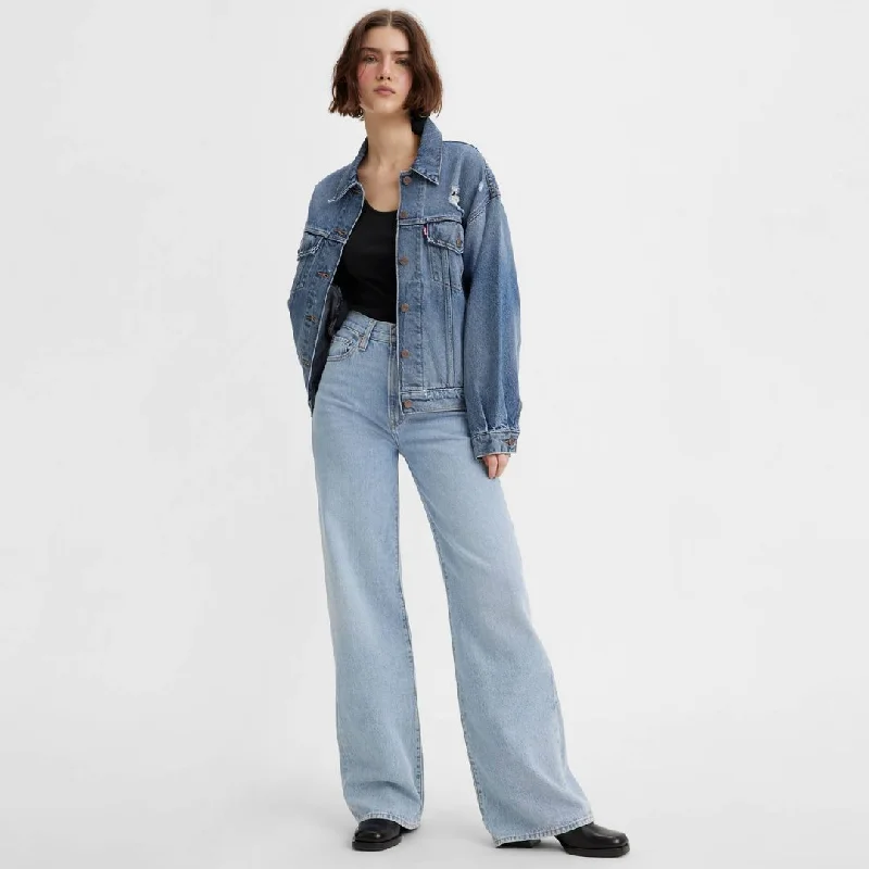 Ribcage Wide Leg Jeans (Far and Wide) Stylish Plus Size Denim Jeans