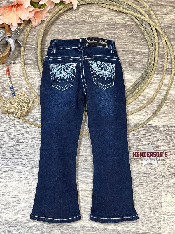 Rodeo Girl by Liz Jeans ~ Blue Doily Cozy Stretch High-Waist Jeans