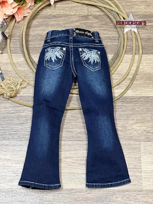 Rodeo Girl by Liz Jeans ~ Blue Feather Stylish Bootcut Denim Jeans