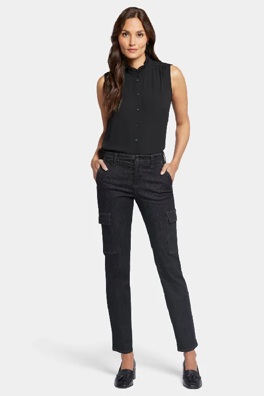 Sheri Slim Jeans - Garden Ranch Comfortable Drawstring Waist Jeans