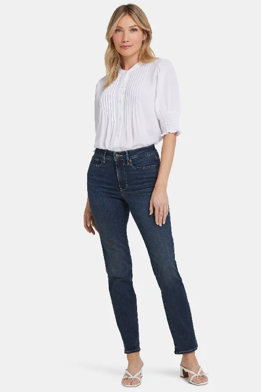 Sheri Slim Jeans In Long Inseam - Presley Fashionable Cropped Denim Jeans