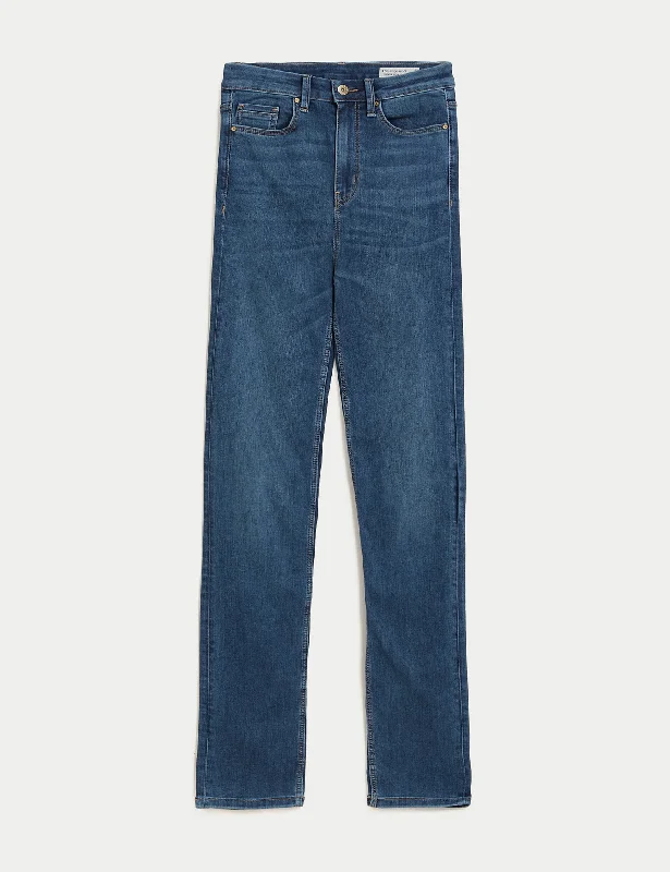 Sienna Supersoft Straight Leg Jeans Elegant High-Waisted Flared Jeans