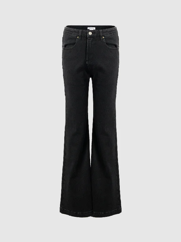 Skinny Denim Flared Jeans Fashionable Relaxed Fit Denim