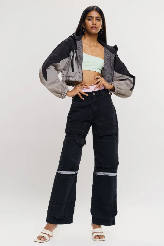 Super Streat Black Wide Jeans Cozy Wide-Legged Jeans