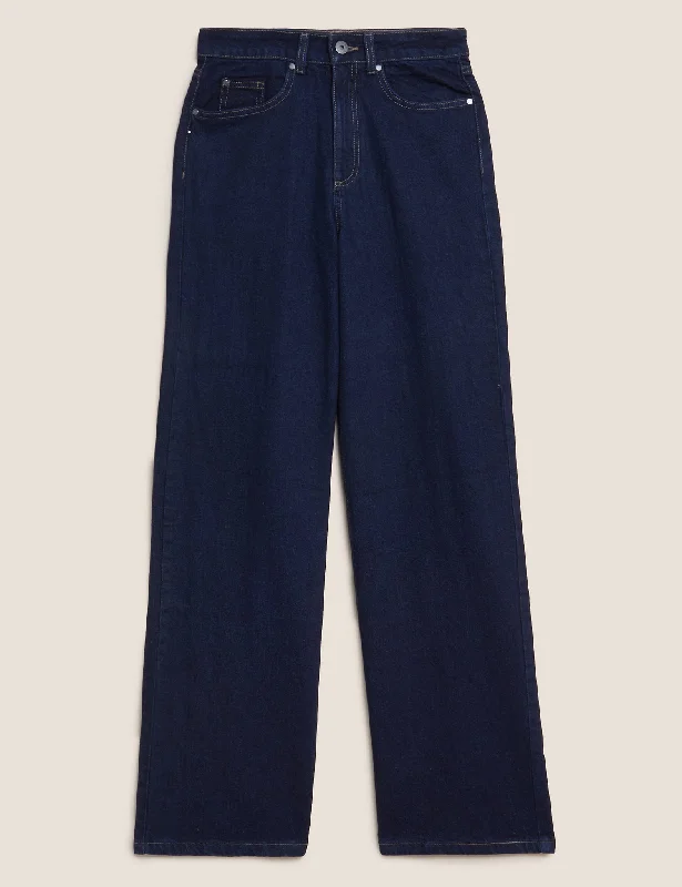 The Wide-Leg Jeans Casual Distressed Skinny Jeans