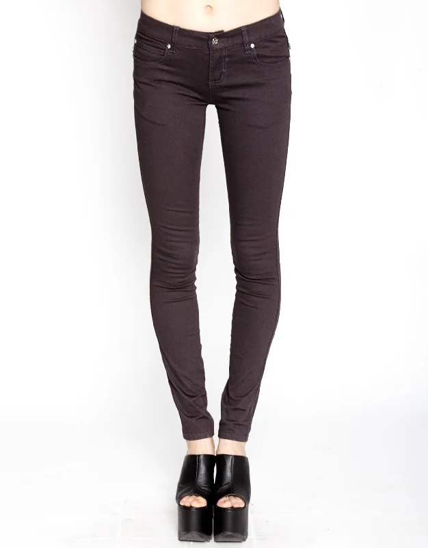 T Back Jeans GREY Comfortable Straight-Legged Denim