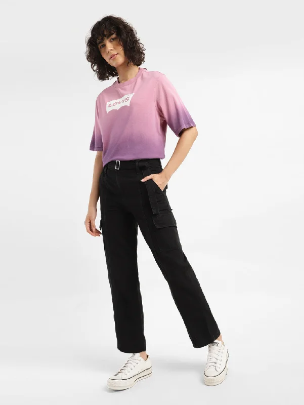 Women's Mid Rise 94 Baggy Fit Jeans Fashionable Straight Fit Denim