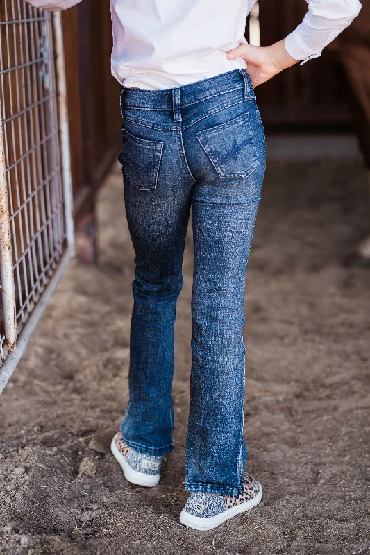Wrangler Jeans for Girl's ~ Denver Retro Comfortable Zip-Fly Denim Jeans