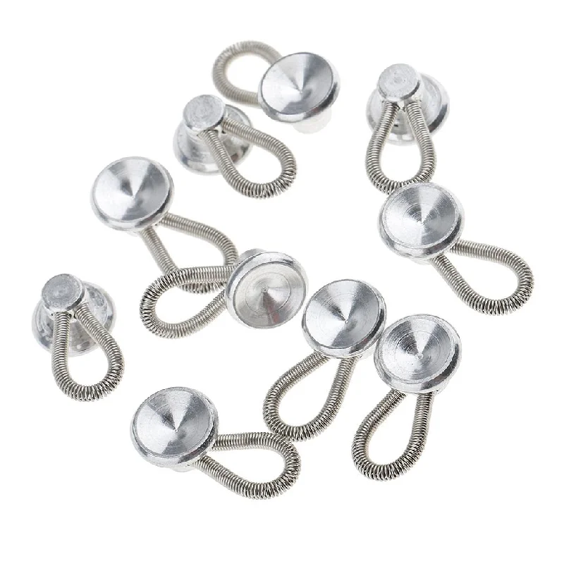 Maxbell Maxbell 10 Pieces Metal Shirt Collar Extenders Stretch Collar Neck Extenders Elastic Button and Jeans Extended Belt with a Metal Jeans Button Trousers Extender for Dress Shirt Tight Trousers Maternity Dress Garment Accessories Fashionable Bootcut Jeans