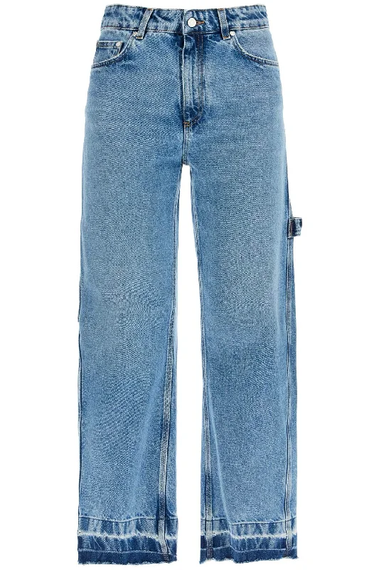 Vintage Effect Barrel Jeans For Men  - Blue Elegant Wide-Leg Jeans