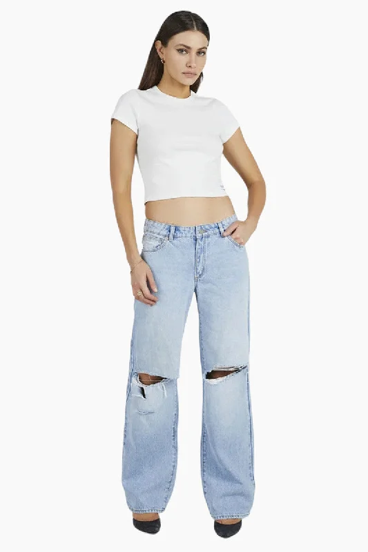 A Brand 99 Low Baggy Jeans in Juanita Cozy Tencel Blend Denim Jeans