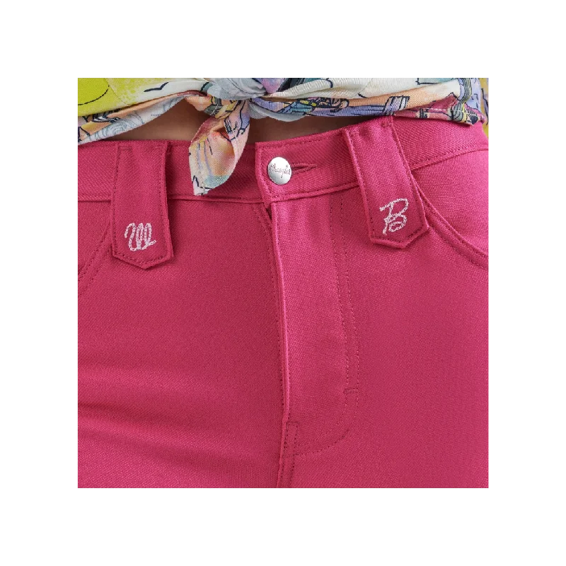 Wrangler  Women's  x Barbie Wrancher Pink Jeans Classic Button Fly Jeans