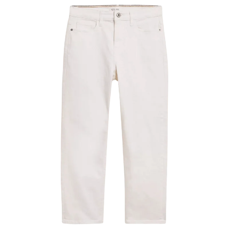 White Stuff Blake Straight Crop Jeans Stylish Shredded Denim Jeans