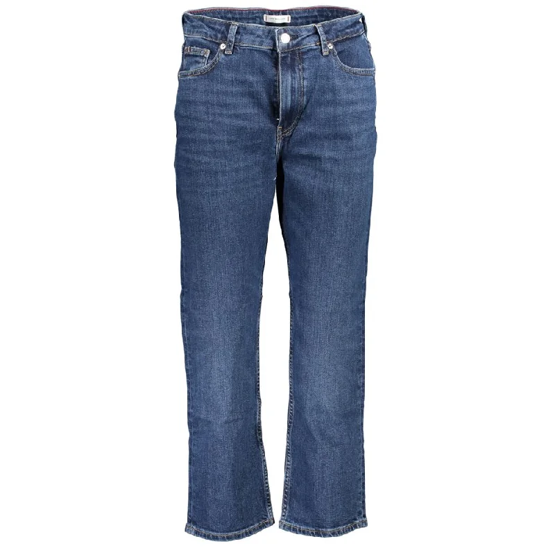 Blue Cotton Jeans & Pant Casual Bootcut Ripped Jeans