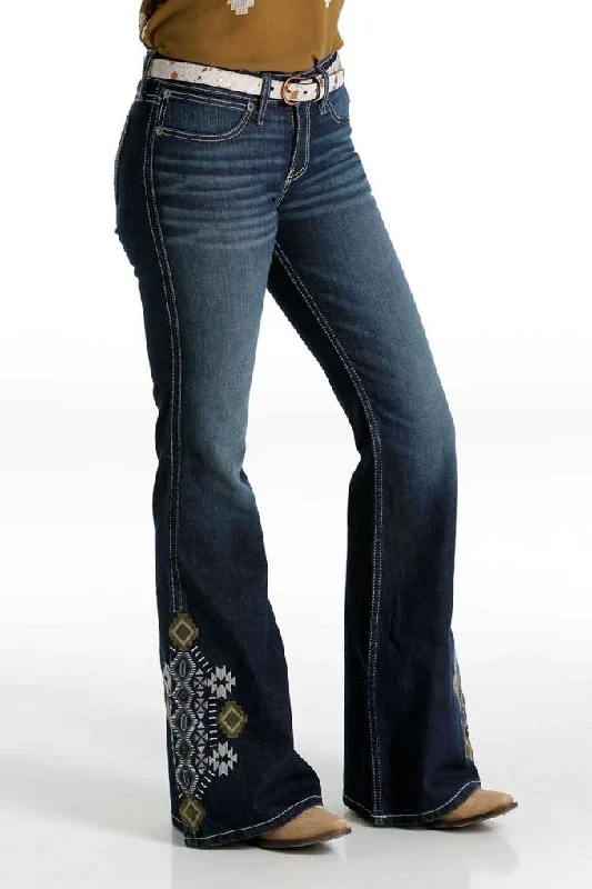 Cruel Girl Ladies Hannah Flare CB70754071 Regular Jeans Stylish Tapered Fit Jeans