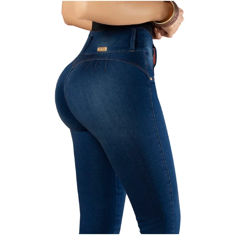 DRAXY 1322 Women Colombian Butt lifter Skinny Jeans Cozy Stretch High-Waist Jeans