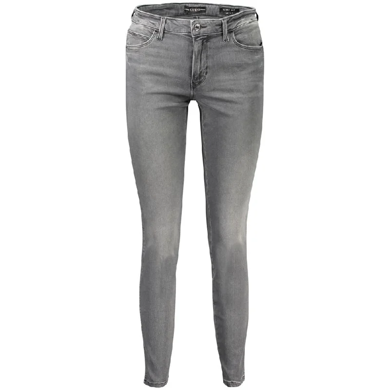 Gray Cotton Jeans & Pant Comfortable Full-Length Denim Jeans