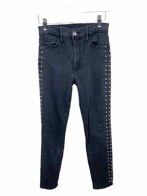 Joe's Women's Flawless Charlie Studded Skinny Ankle Jeans Black Size 26 (2) Fashionable Slim Fit Jeans