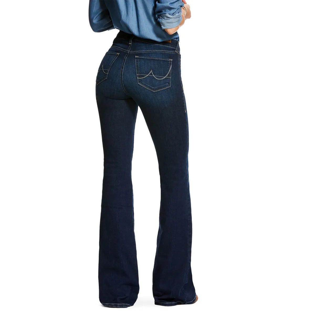 Ladies Ariat Perfect Rise Katie Flair Jeans Comfortable Full-Length Denim Jeans