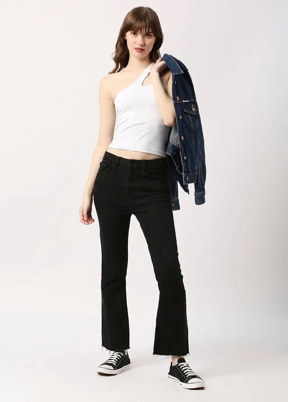 Phoenix Cropped Flare Jeans Elegant High-Waisted Flared Jeans