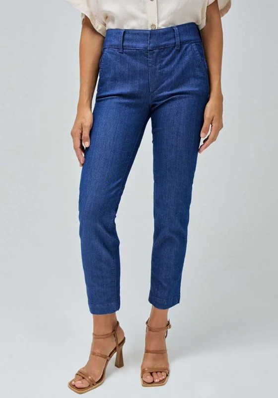 Salsa Secret Cropped Slim Leg Jeans, Blue Stylish High-Waisted Denim