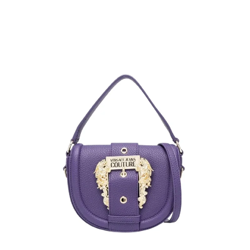 Versace Jeans Couture Baroque Buckle Purple Crossbody Bag Casual Skinny Fit Jeans