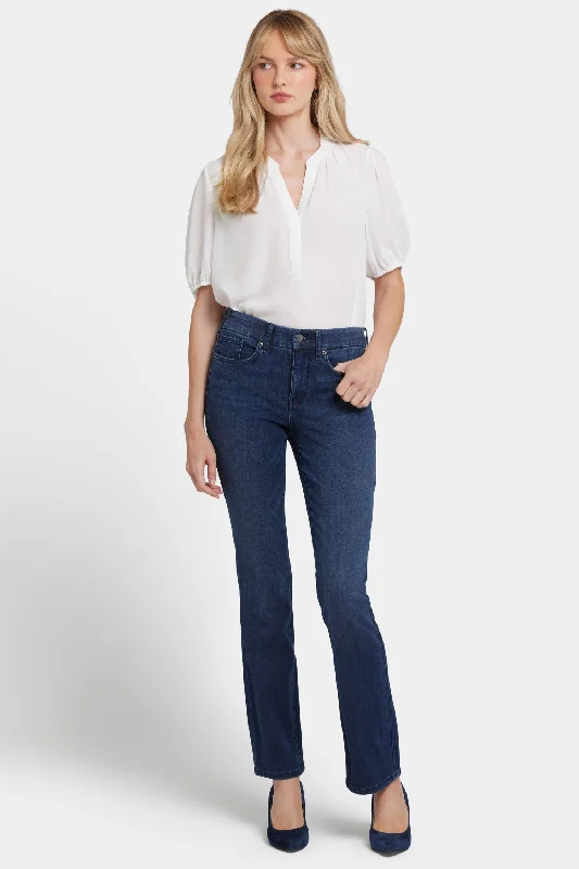 Waist-Match™ Marilyn Straight Jeans In Long Inseam - Basin Fashionable Cropped Denim Jeans