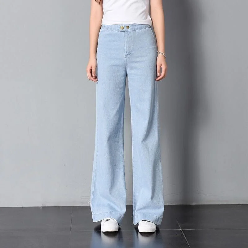 Wide leg Jeans For Women Fashionable Straight Cut Jeans