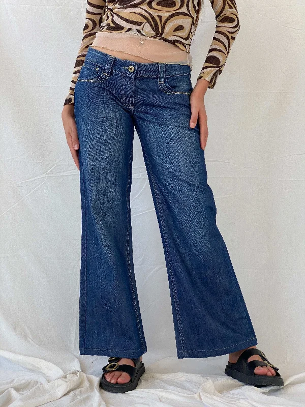 Y2K So Jeans With Pimkie Low Rise Flare Jeans Trendy Low-Rise Bootcut Jeans